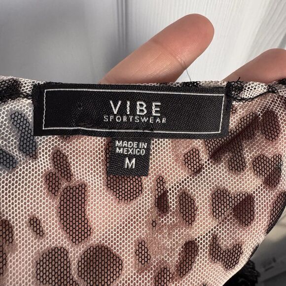 Vibe Women medium Camisole Baby Doll Mesh Lace Retro Y2K Style Leopard Print - Picture 3 of 5